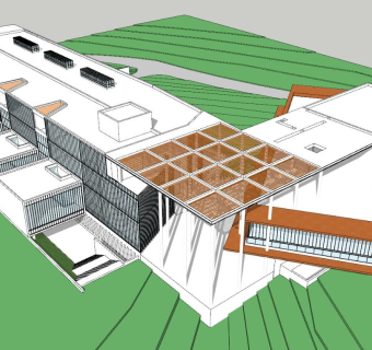 现代办公楼su模型下载